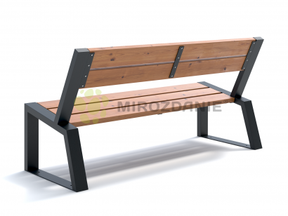 Скамейка садово-парковая из термососны с удобной посадкой «Stone»