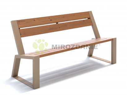 Скамейка садово-парковая из термососны с удобной посадкой «Stone»