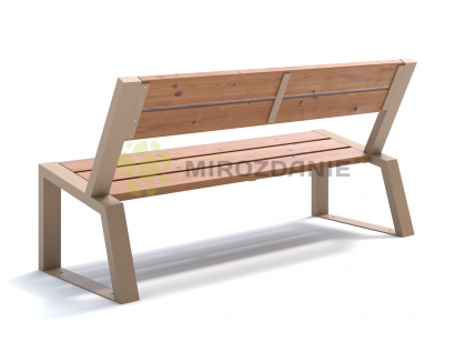 Скамейка садово-парковая из термососны с удобной посадкой «Stone»