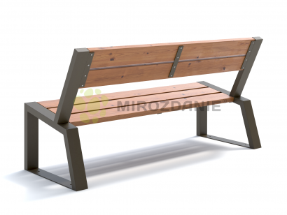 Скамейка садово-парковая из термососны с удобной посадкой «Stone»