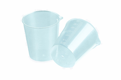Стаканчик для лекарств и микстур, мерный, с носиком, одноразовый, 30 мл.