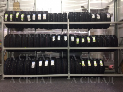 Стеллаж 200x90x50 3 полки для хранения колёс