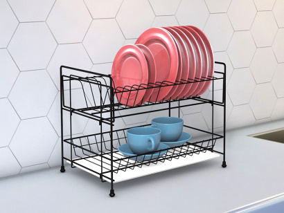 Разборная сушилка для посуды с поддоном Юнитрейд 39*25*30, тнп-6.2.1