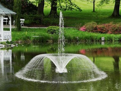Плавающий фонтан "Лебедь"