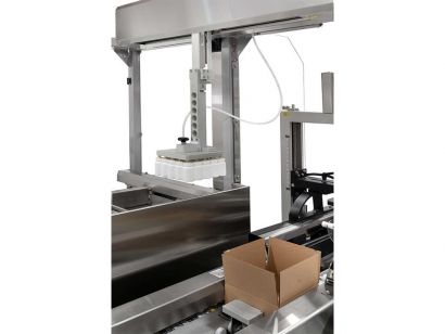 Автоматический укладчик баночек с БАД в коробку