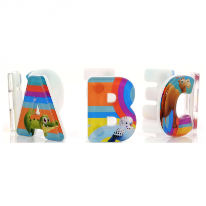 НАБОР МАГНИТНЫХ БУКВ ЛАТИНСКОГО АЛФАВИТА (МАГНИТНАЯ АЗУБКА), серия: ЛАПЫ, УШИ И ХВОСТЫ