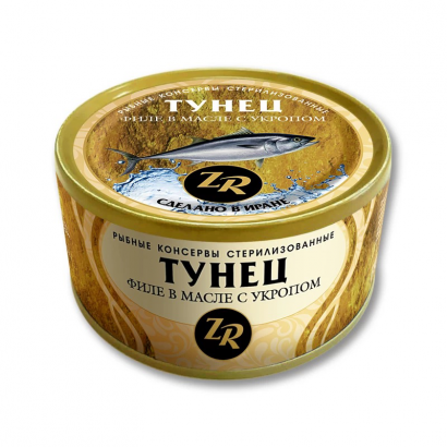 Тунец филе в масле с укропом