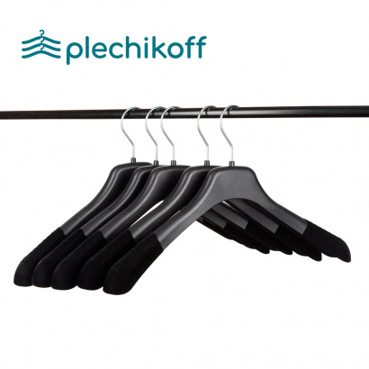 Вешалки-плечики с бархатным плечом PLECHIKOFF .