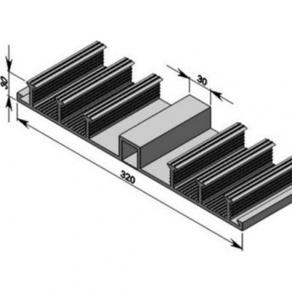 Гидрошпонка для изоляции поверхностных деформационных швов DF320/20-6/25
