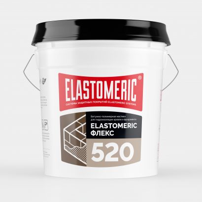 ELASTOMERIC - 520 FLEX (17 кг) Mодифицированная битумно-полимерная мастика на водной основе
