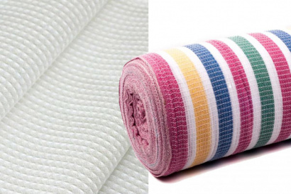 Вафельное полотно (суровое, отбеленное, гладкое крашение, в набивке)