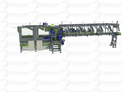 Лафетно-брусующий станок с гусеничной подачей Woller bs-550 Linie