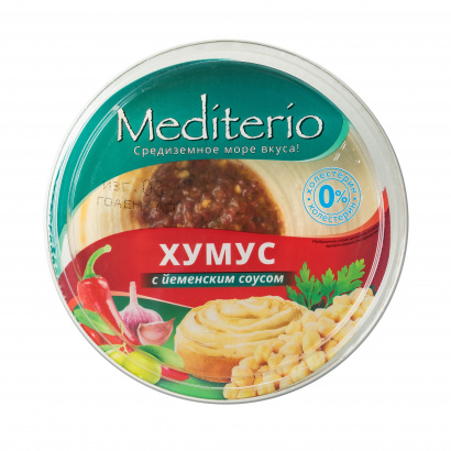 Хумус Mediterio с йеменским соусом