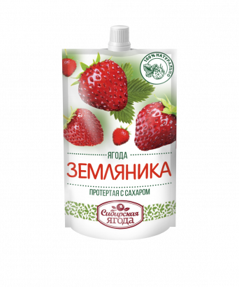 Земляника протертая с сахаром Сибирская ягода