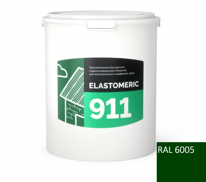 ELASTOMERIC - 911 (ведро 6 КГ) RAL 6005 Зеленый мох