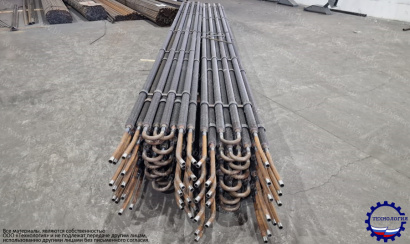 Пакеты змеевиков экономайзера и пароперегревателя